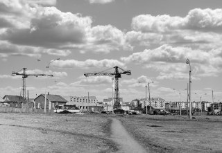 Историческая фотография Чепецка: Строительство школы №9